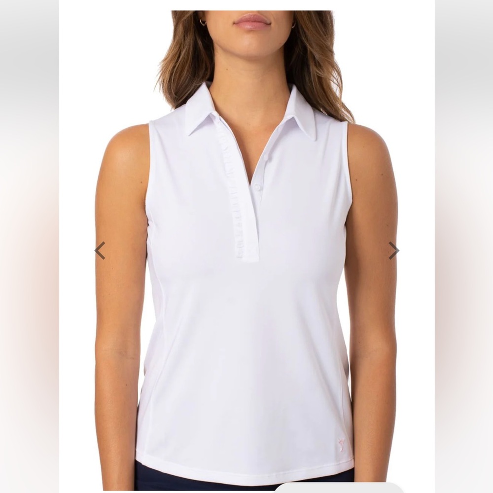 Golftini sleeveless ruffle polo